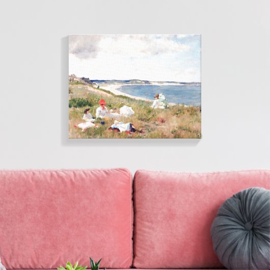 Openingstijden door William Merritt Chase Canvas Afdruk (Insitu (Woonkamer))