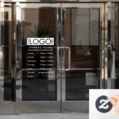 Openingstijden Eenvoudig Professioneel Zakelijk Lo Raamsticker (Kantoordeur)