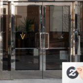 Openingstijden goud V diergeneeskunde Raamsticker (Kantoordeur)