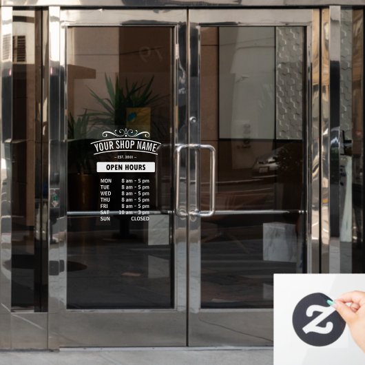 Openingstijden ID872 Raamsticker (Kantoordeur)