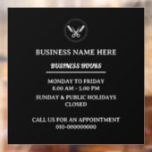 Openingstijden Kapperszaak Winkel Openingstijden Raamsticker (Vel 2)