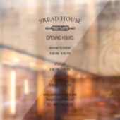 Openingstijden Lokale bakkerij Raamsticker (Vel 2)