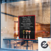 Openingstijden Modern Raamsticker (Cafe Raam)