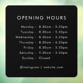 Openingstijden | Openingstijden voor bedrijven - z Raamsticker (Vel 3)
