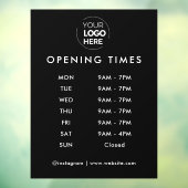 Openingstijden | Openingstijden voor zakelijke Log Raamsticker (Vel 3)
