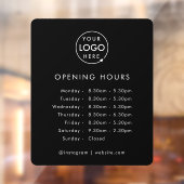 Openingstijden | Openingstijden voor zakelijke Log Raamsticker (Vel 2)