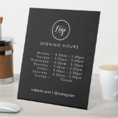 Openingstijden | Openingstijden voor zakelijke Log Reclamebord Met Voetstuk (Insitu)