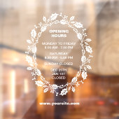 Openingstijden Raam Sticker, Kerstmis,  Raamsticker (Vel 2)