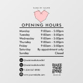 Openingstijden Speldjes Kapper Haarstylist Raamsticker (Vel)