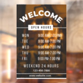 Openingstijden teken raamsticker (Vel 2)