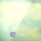 Openingstijden voor Barbershop aangepast logo QR-C Raamsticker (Vel 3)