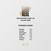 Openingstijden voor bedrijven met Logo Raamsticker (Vel)