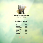 Openingstijden voor bedrijven met Logo Raamsticker (Vel 3)