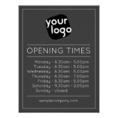openingstijden voor Logo- en tekstbedrijven Perfect Poster (Voorkant)