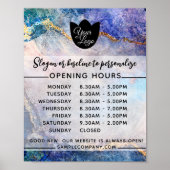  openingstijden voor Logo- en tekstbedrijven Poster (Voorkant)