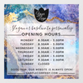 openingstijden voor Logo- en tekstbedrijven Raamsticker (Vel)