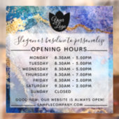 openingstijden voor Logo- en tekstbedrijven Raamsticker (Vel 2)