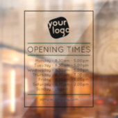 openingstijden voor Logo- en tekstbedrijven Raamsticker (Vel 2)