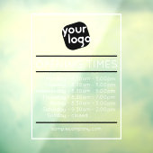  openingstijden voor Logo- en tekstbedrijven Raamsticker (Vel 3)