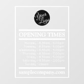  openingstijden voor Logo- en tekstbedrijven Raamsticker (Vel)