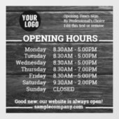  openingstijden voor Logo- en tekstbedrijven Raamsticker (Vel)
