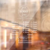 openingstijden voor Logo- en tekstbedrijven Raamsticker (Vel 2)