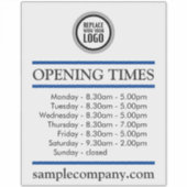  openingstijden voor Logo- en tekstbedrijven Sticker (Voorkant)