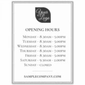  openingstijden voor Logo- en tekstbedrijven Sticker (Voorkant)