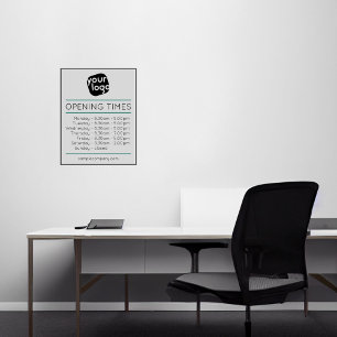 openingstijden voor Logo- en tekstbedrijven Sticker