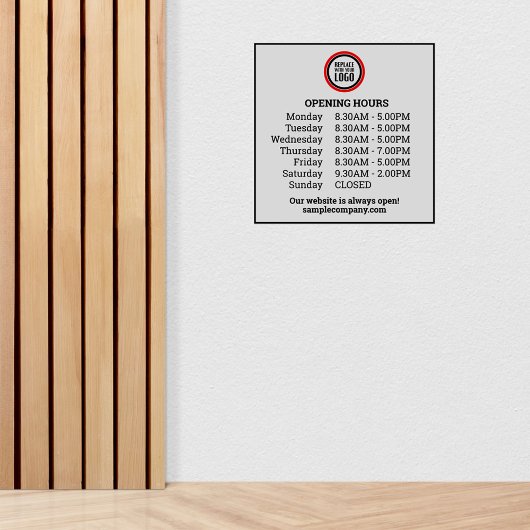  openingstijden voor Logo- en tekstbedrijven Sticker