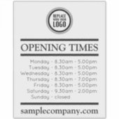  openingstijden voor Logo- en tekstbedrijven Sticker (Voorkant)