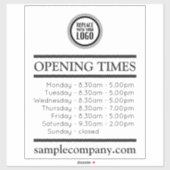  openingstijden voor Logo- en tekstbedrijven Sticker (Vel)