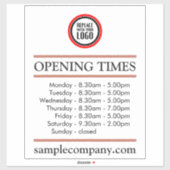  openingstijden voor Logo- en tekstbedrijven Sticker (Vel)