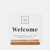 Openingstijden voor zakelijke logo acryl bord (Voorkant)