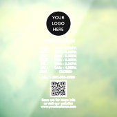 Openingstijden Witte Zakelijk Logo QR Code Raamsticker (Vel 3)