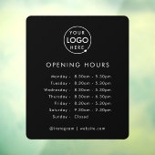 Openingstijden | Zakelijk Logo Openingstijden Zwar Raamsticker (Vel 3)