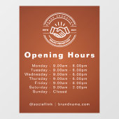 Openingstijden Zakelijke Logo Openingstijden Raamsticker (Vel)