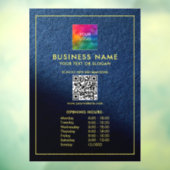 Openingsuren Aangepast Upload uw logo QR-code Raamsticker (Vel 3)