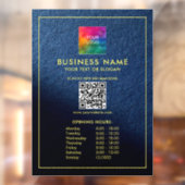 Openingsuren Aangepast Upload uw logo QR-code Raamsticker (Vel 2)