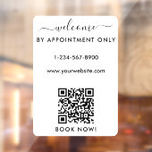 Openingsuren Afspraak Welkom  Raamsticker (Vel 2)