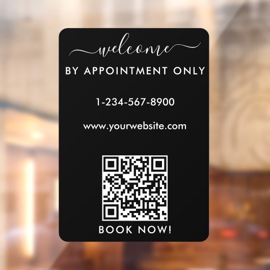 Openingsuren Afspraak Welkom Raamsticker (Vel 2)