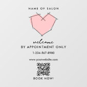 Openingsuren Alleen Na Afspraak Bobby Pins Raamsticker (Vel)