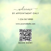 Openingsuren Alleen Op Afspraak Welkom  Raamsticker (Vel 3)