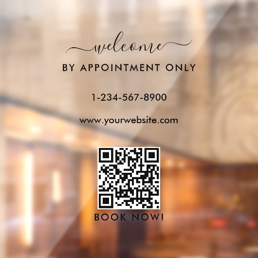 Openingsuren Alleen Op Afspraak Welkom  Raamsticker (Vel 2)