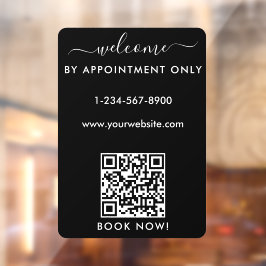 Openingsuren Alleen Op Afspraak Welkom  Raamsticker