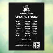 Openingsuren | Bedrijfslogo Openingstijden Raamsticker (Vel 3)