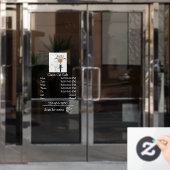 Openingsuren Cat Cafe Coffee Shop Raamsticker (Kantoordeur)