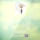 Openingsuren Cat Cafe Coffeeshop Raamsticker (Vel 3)