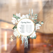 Openingsuren Emeraldgroen Goud Cirkel Raamsticker (Vel 2)