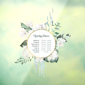 Openingsuren Emeraldgroen Goud Cirkel Raamsticker (Vel 3)